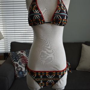 Billabong Tribal Print 2 Piece Bikini, Medium